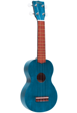 Mahalo Kahiko rood satijnen Ukulele met hoes